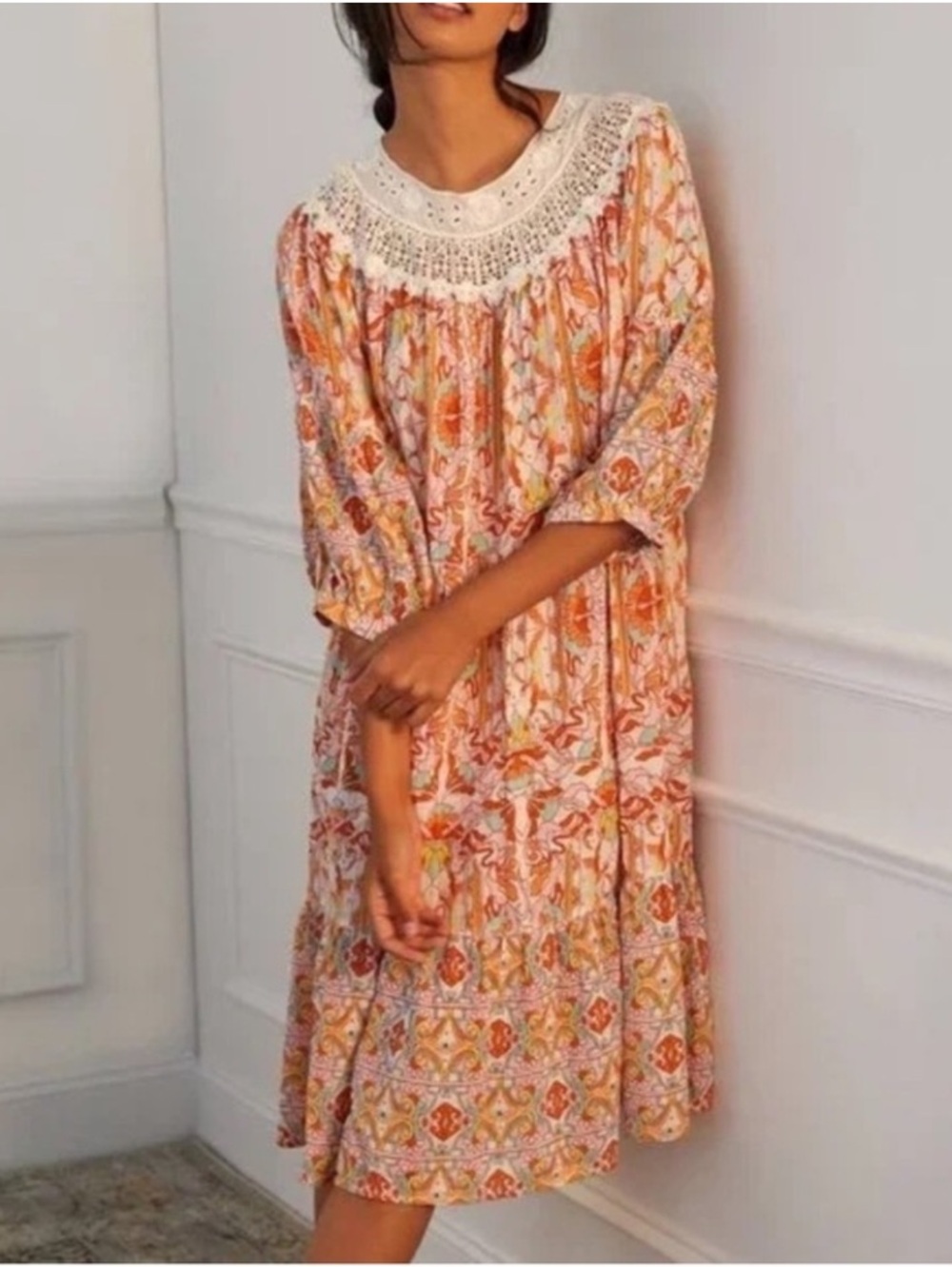 ❤️‍🔥💕❤️ by Anthropologie |
Florence Floral Lace
Lounge Dress  Small